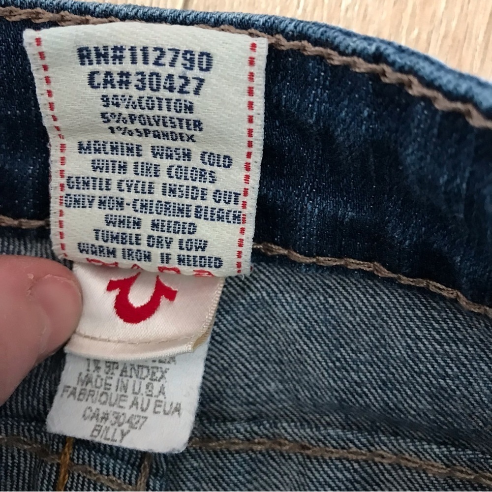 True Religion Jeans Blingy buttons amber rhinestones Y2K - Picture 7 of 13